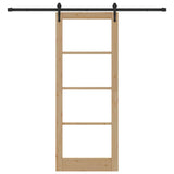 Sliding Door Manual ORKDAL Brown 83 x 211 cm Wood and metal 3332475