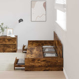 Bed Frame with Headboard Old Wood 75 x 190 cm Engineered Wood 3335259