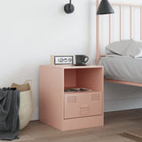 ZNTS Bedside Cabinet Pink 34.5x39x44 cm Steel 841753