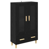 Highboard Black Oak 70 x 31 x 115 cm Engineered Wood 880853