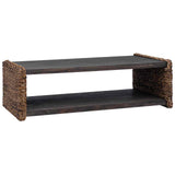 Coffee Table Natural 110 x 55 x 35 cm Solid Mahogany Wood 42011581