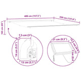 Retractable Awning Manual Red 400 x 350 cm Fabric 3330828