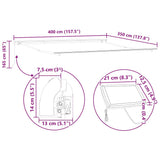 Awning Frame Manual Anthracite 400 x 350 cm Aluminium 313245
