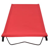312485 Camping Beds 2 pcs 180x60x19 cm Oxford Fabric and Steel Red