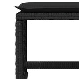 13 Piece Garden Dining Set with Cushions Black Poly Rattan 3210799