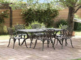 Garden Dining Set 7 pcs Black Aluminium 3334681