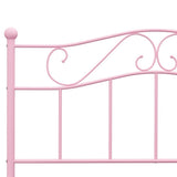 Bed Frame without Mattress Pink Metal 120x200 cm 284539