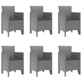 Garden Dining Set 7 pcs Light Grey Polypropylene 3378730