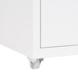 Mobile File Cabinet White 28x41x69 cm Metal 335916