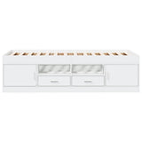 Daybed with Drawers without Mattress White 90x200 cm 3280244