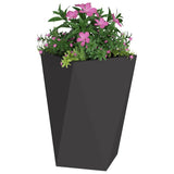 Planter 2 pcs Black 50 x 50 x 75 cm Steel 883795