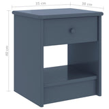 Bedside Cabinet Light Grey 35x30x40 cm Solid Pinewood 322225
