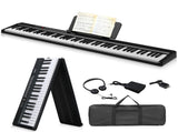 GPP-106 88 Key Folding Piano Semi-Weighted Standard Keyboards Digital Piano with MIDI Bluetooth, 41603756