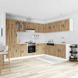 14 Piece Kitchen Cabinet Set "Kalmar" Artisan Oak Engineered Wood 3314980
