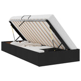 Storage Bed with Headboard Black 90 x 190 cm Fabric 3370045