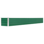 ZNTS Garden Raised Bed Galvanised Steel 320x40x45 cm Green 47053