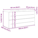 ZNTS 2 Piece Bathroom Furniture Set Sonoma Oak Engineered Wood 3324966