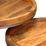 Side Table Set 2 Pieces Solid Mango Wood 244585