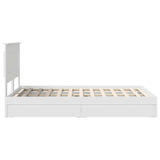Storage Bed with Headboard White 120 x 190 cm Engineered Wood 3410254