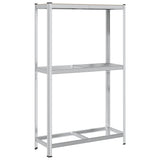 2-Layer Tyre Shelf Silver 110x40x180 cm Steel&Engineered Wood 4016968