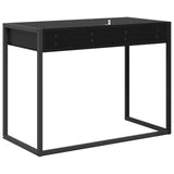 Desk with Storage Black Oak 100 x 50 x 75 cm Engineered Wood 886474