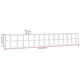 Garden Raised Bed Silver 554x100x68 cm Powder-coated Steel 319087