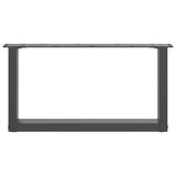 Coffee Table Legs U-Shaped 2 pcs Anthracite 60x cm Steel 4013142