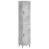Highboard Concrete Grey 34,5x34x180 cm Engineered Wood 3200149