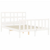 Bed Frame without Mattress White 120x200 cm Solid Wood Pine 3193007