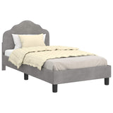 Children's Bed Frame with Headboard Light Grey 80 x 160 cm 42010936
