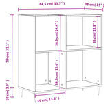 Record Cabinet Sonoma Oak 84.5x38x89 cm Engineered Wood 831767