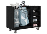 Golf Cabinet with Wheel Plain Black Oak 90 x 45 x 98 cm 899464