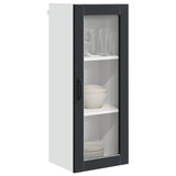 Wall Glass Cabinet PORTO Black 40 x 31 x 100 cm Engineered Wood 885446