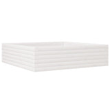 Garden Planter White 90x90x23 cm Solid Wood Pine 847204