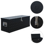 ZNTS Aluminium Box 1085x370x400 mm Black 144846