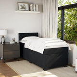 Box Spring Bed with Mattress Black 100x200 cm Velvet 3286242