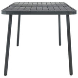 7 Piece Garden Dining Set Steel Dark Grey 3074477