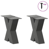 Coffee Table Legs X-Shaped 2 pcs Anthracite 40x cm Steel 4012934