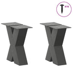 ZNTS Coffee Table Legs X-Shaped 2 pcs Anthracite 40x cm Steel 4012934