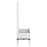 Garden Planter with Trellis White 80x40x142 cm PP 367924