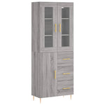Highboard Grey Sonoma 69.5x34x180 cm Engineered Wood 3198463
