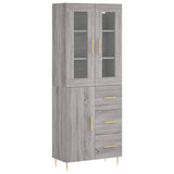 Highboard Grey Sonoma 69.5x34x180 cm Engineered Wood 3198463
