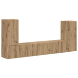 TV Cabinet Set 4 pcs Artisan Oak Engineered Wood 3409122