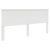 Bed Frame with Headboard White 200 x 200 cm Engineered Wood 3411264