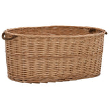 Firewood Basket with Carrying Handles 78x54x34 cm Natural Willow 286983