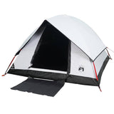 Camping Tent Dome 3-Person White Blackout Fabric Waterproof 94698