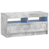 LED TV Cabinet Concrete Grey Engineered Wood 897878