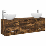 Bathroom Furniture Set 3 pcs Smoked Oak 49.5 x 44.5 x 65 cm 3405895