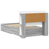 Bed Frame with Storage Grey Sonoma 75 x 190 cm Engineered Wood 3433803