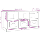 TV Cabinet Sonoma Oak 100x35x50 cm Engineered Wood 816291